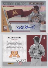 2010 Donruss Elite Extra Edition School Colors Signatures Mike Kvasnicka Auto