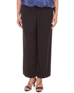 ALEX EVENINGS Plus Size 2X Dark Navy Matte Jersey Dress Pant NWT $95 - Picture 1 of 2