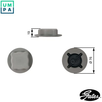 CAP COOLANT TANK RC206 FOR VOLVO S80/I S90 XC90/SUV 480/E V90 S60 S70 XC70 2.0L - Image 1 of 4