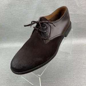 Clarks Derby Brown Leather Suede Round Toe Lace Up Shoes Size 8.5 - Picture 1 of 11