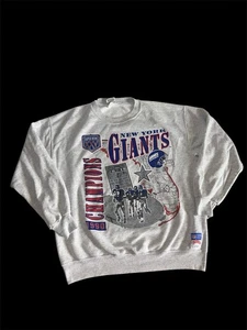 Vintage 1990 New York Giants Super Bowl 25 XXV NFL Crewneck Sweatshirt Size XL - Picture 1 of 7