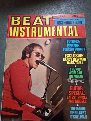 BEAT INSTRUMENTAL Magazine FEBRUARY 1972 Elton John Gilbert BB King Randy Newman - Image 1 of 2