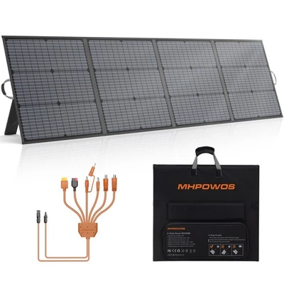 MHPOWOS 220W Solarpanel 20V Tragbar Faltbar Solarmodule für Camping Wohnmobil - Bild 1 von 4