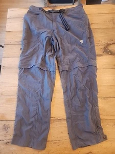 Mountain Hardwear Convertible Hose Herren XLarge dunkelgrau Gürtel Nylon 36x30 - Bild 1 von 8