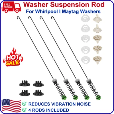 Kit de varilla de suspensión de lavadora W11130362 4 piezas para lavadora Whirlpool WTW5000DW Foto 1 de 4