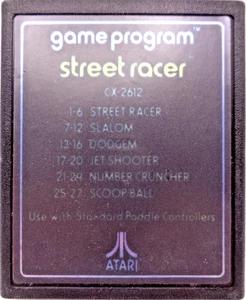 ATARI VCS 2600 -- STREET RACER (ATARI CX2612P) - Picture 1 of 4