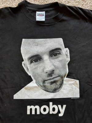Camiseta Moby Vintage 2000 • Rave New World • Etiqueta Tultex • Camiseta de música electrónica Foto 1 de 4