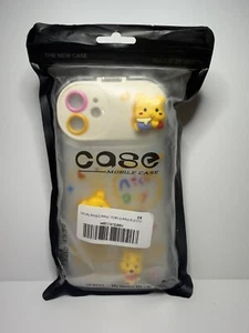 iPhone 12 Winnie the Pooh Case with Flip Up Selfie Mirror and Keychain - Picture 1 of 4