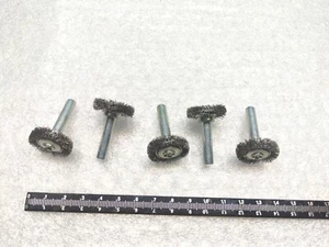 10x Bürste 25mm aus gewelltem Stahldraht mit Scheibe für Feinmechanik - Bild 1 von 3
