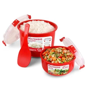 Microwave-Reiskocher | 26 l | runde Mikrowellen-Frischhaltedose 915 ml | BPA-... - Picture 1 of 8