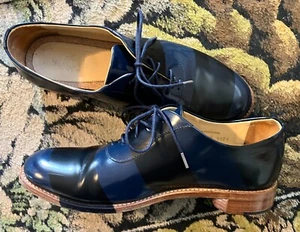 THE OFFICE OF ANGELA SCOTT Blue & Black Striped Oxford Mr. Smith 38 - Picture 1 of 15