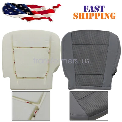 Cubierta de asiento inferior del conductor y espuma acolchada de tela gris para Ford F-150 XLT 2015-2020 Foto 1 de 4
