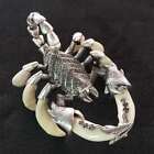 Pendentif dentaire double dent Scorpion argent décoration artisanale