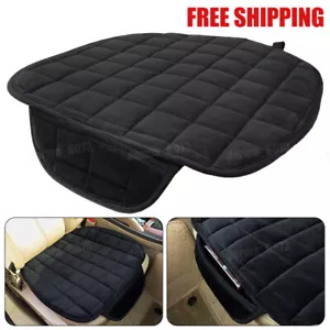 1pc Black Front Row Car Seat Cover Protector Mat Pad Chair Cushion Accessories - Bild 1 von 10