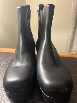 Женские сапоги Jeffrey Campbell Escob на платформе Chelsea черные кожаные с зажимом размер 11 - Изображение 1 из 4