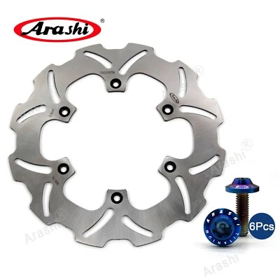 240mm Rear Brake Disc Rotor + Blue Mounting Bolts Screws For Yamaha WR426F 2001 - Image 1 of 4