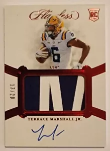 2021 Pantere LSU Rubino Verticale Impeccabile Rubino Terrence Marshall Jr LSU/20 - Foto 1 di 5