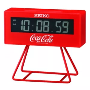 New Seiko Coca Cola Limited Lunar Miniature Marathon Mini Timer Alarm Clock Red - Picture 1 of 2