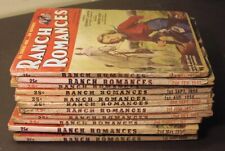 12 issues - RANCH ROMANCES western pulp magazine, 1953-57; cowgirl feminism! 