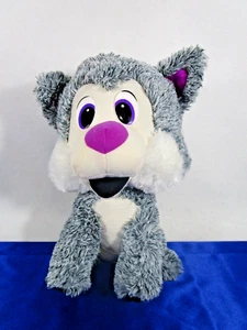 Peluche gatto di Classic Toy Co. grigio viola bianco 14" alto - Foto 1 di 6