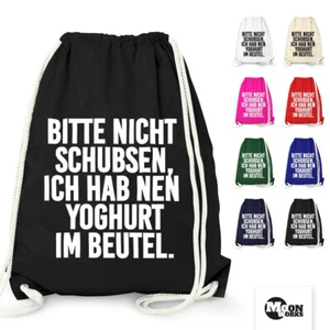 Turnbeutel, Bitte nicht schubsen ich hab nen Joghurt im Beutel, Moonworks® - Bild 1 von 10