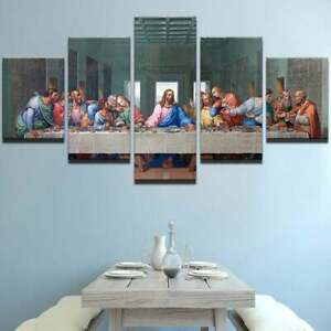 Multi Panel Print Last Supper Canvas Wall Art Upper Room Piece Jesus Disciples 