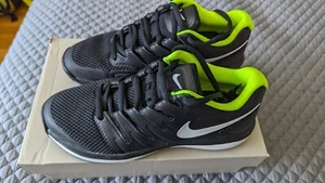 New Men's Nike Air Zoom Prestige Tennis Shoes Black White Neon AA8020-007 Sz 6.5 - Picture 1 of 8