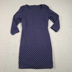 OLD NAVY Womens Medium Blue Polka Dot Shift Dress Round Neck - Picture 1 of 13