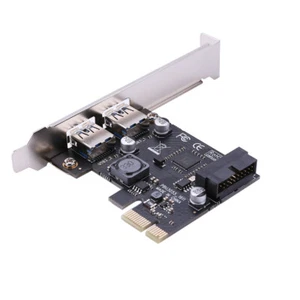 2 Port USB 3.0 PCI-e x1 Expansion Card PCI Express Adapter for Desktop FR - Photo 1/6