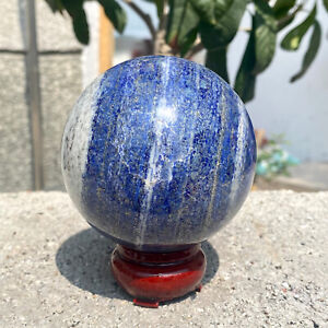 1.5LB Natural Lapis lazuli jasper Quartz Sphere Crystal Ball Reiki Healing.