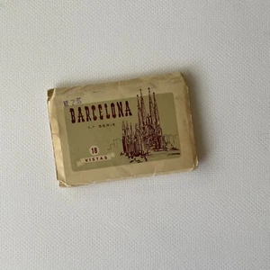 Vintage BARCELONA 18 Vistas Miniature Postcards Folder by Talleres A. Zerkowitz - Picture 1 of 8