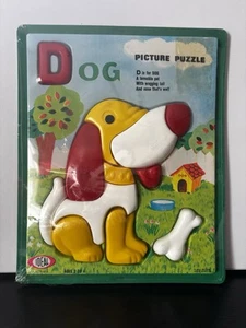 NEW! RARE Vintage IDEAL D is for Dog 3D Puzzle - Picture 1 of 5