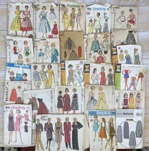 Lot of 25 Vintage 1960s 1970s 1980s Sewing Patterns - Cut Patterns As Is Lot 2 - Picture 1 of 8