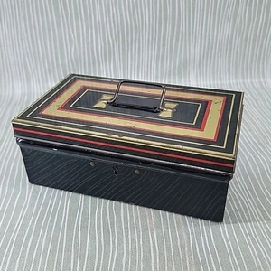 Caja de dinero de hojalata vintage Edward Sharp & Sons hecha en Inglaterra - Imagen 1 de 6