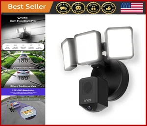 Floodlight Security Camera 2.5K HD, 3000-Lumen LED, 180° View, Motion Detection - Picture 1 of 7