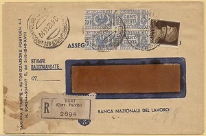 24.12.1943 Stampa raccomandata da Bari - Imagen 1 de 1