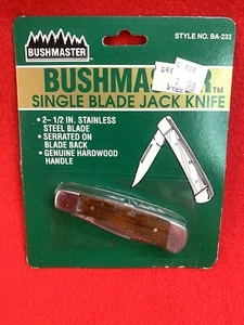 Vintage Bushmaster Single Blade Jack Knife 2-1/2" Stainless Steel Blade BA-233 - Picture 1 of 4