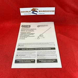Ryobi Operators Manual Straight Shaft Trimmer Attachment RY15523A 4.25.14 Rev 03 - Picture 1 of 4
