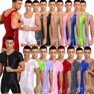 UK Men's Sleeveless Leotard Workout Fitness Jumpsuit Wrestling Singlets Bodysuit - Picture 1 of 105