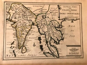 Indes orientales. Original engraved map. Nicolas de Fer.Paris 1705 - Bild 1 von 1