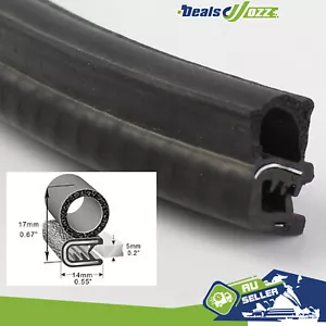 Automotive Door Edge Trim Bulbs Rubber Weather Seal Strip Against Element 5.5M - Picture 1 of 13
