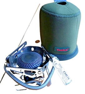 OEX Nova Folding Leg Backpacking Gas Stove & Taska Gas Cyl Insulated Sleeve - Picture 1 of 17
