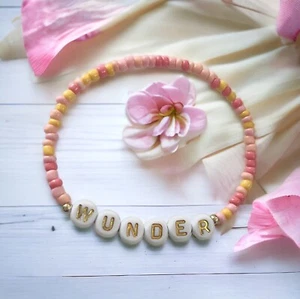 Pulsera con nombre pulsera de perlas pulsera con nombre personalizada con letras - Imagen 1 de 1