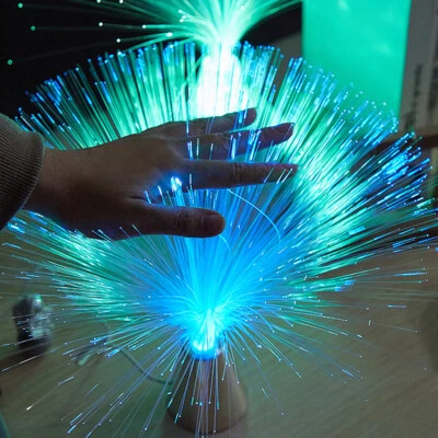 LED Multi Colour Changing Fibre Optic Fountain Night Home Light Lamp Gift
