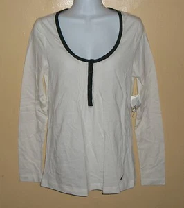 NEW Nautica Women's 100% Cotton Long Sleeve Pintuck Top 3430KL - Picture 1 of 3