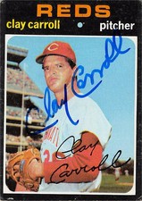 Clay Carroll autographed Baseball Card (Cincinnati Reds) 1971 Topps #394