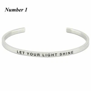 Pulsera brazalete Let Your Light Shine Mantra - Imagen 1 de 1