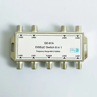 Gecen DISEQC 8x1 MULTI SATELITE DISH SWITCH LNB - Image 1 of 3