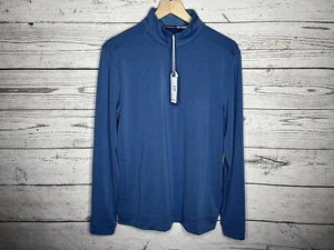 Southern Tide Mens Blue Striped Tide To Trail 1/2 Zip Pullover Sweater Small NWT - Picture 1 of 5