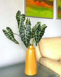 25" Realistic Artificial Alocasia Polly African Mask Plant to Pot Vase Accent - Picture 1 of 7